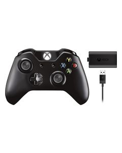 Microsoft - Xbox One Wireless Controller with Play & Charge Kit - Black