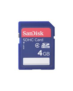 SanDisk - 4GB SDHC Class 4 Memory Card - Blue