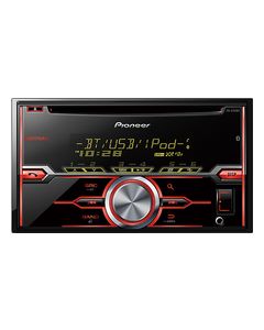 Pioneer - CD - Built-In Bluetooth - Apple® iPod®-Ready - In-Dash Receiver with Wireless Remote - Black/Silver/Red/Pink/Violet