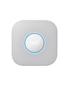 Nest - Protect 2nd Generation Smart Smoke/Carbon Monoxide Wired Alarm - White