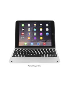 ClamCase - Pro Keyboard Case for Apple® iPad® Air 2 - Silver/White