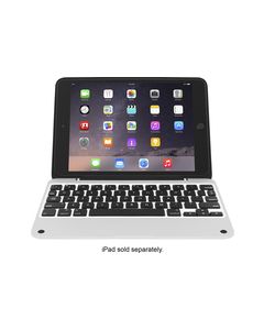 ClamCase - Pro Keyboard Case for Apple® iPad® mini, iPad mini 2 and iPad mini 3 - Silver/White