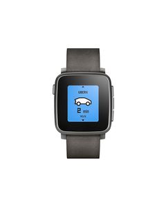 Pebble - Time Steel Smartwatch 38mm Stainless Steel - Black Stainless Steel