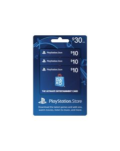 Sony - $10 PlayStation Network Cards (3-Pack) - Blue