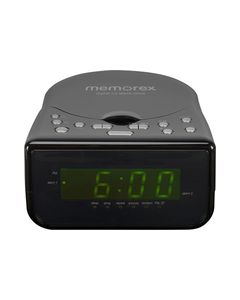 Memorex - CD Alarm Clock Radio - Black