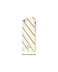 kate spade new york - Diagonal Stripe Hybrid Hard Shell Case for Apple® iPhone® 5 and 5s - Gold/Cream/Blush