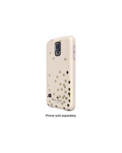 kate spade new york - Confetti Hybrid Hard Shell Case for Samsung Galaxy S 5 Cell Phones - Gold/Cream