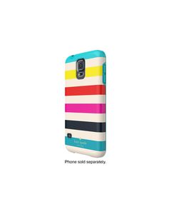 kate spade new york - Candy Stripe Hybrid Hard Shell Case for Samsung Galaxy S 5 Cell Phones - Multi-color