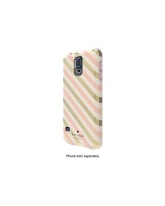 kate spade new york - Diagonal Stripe Hybrid Hard Shell Case for Samsung Galaxy S 5 Cell Phones - Gold/Cream/Blush