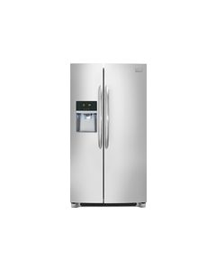 Frigidaire - Gallery 22.6 Cu. Ft. Counter-Depth Side-by-Side Refrigerator - Stainless Steel