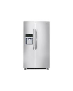 Frigidaire - Gallery 22.6 Cu. Ft. Counter-Depth Side-by-Side Refrigerator with Thru-the-Door Ice and Water - Stainless Steel