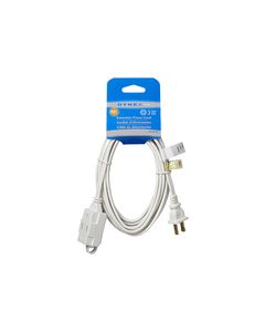 Dynex™ - 10' 3-Outlet Extension Power Cord - White