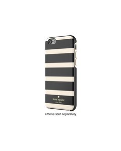 kate spade new york - Kinetic Stripe Hybrid Hard Shell Case for Apple® iPhone® 6 and 6s - Black/Cream