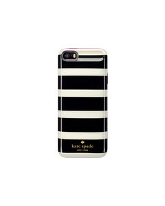 kate spade new york - Kinetic Stripe offGRID External Battery Case for Apple® iPhone® 5 and 5s - Black/Cream