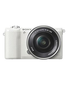 Sony - Alpha a5100 Mirrorless Camera with 16-50mm Retractable Lens - White