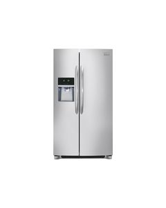 Frigidaire - Gallery 22.6 Cu. Ft. Frost-Free Side-by-Side Refrigerator with Thru-the-Door Ice and Water - Stainless Steel