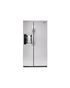 LG - 26.2 Cu. Ft. Side-by-Side Refrigerator with Thru-the-Door Ice and Water - Stainless Steel