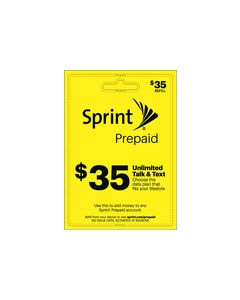 Sprint Prepaid - $35 Top-Up Prepaid Card - Yellow