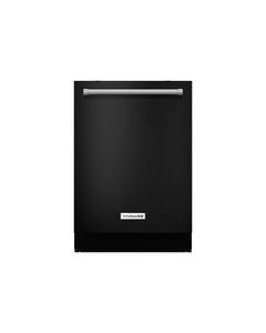 KitchenAid - 24" Top Control Built-In Dishwasher with Stainless-Steel Tub - Black