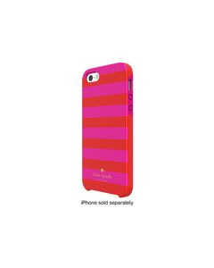 kate spade new york - Candy Stripe Hybrid Hard Shell Case for Apple® iPhone® 5s - Red/Pink