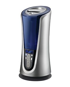 HoMedics - 1.4 Gal. Warm and Cool Mist Ultrasonic Humidifier - Silver/Blue