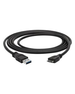 Griffin Technology - 6' Type A USB-to-Micro-B USB 3.0 Charge-and-Sync Cable - Black