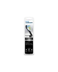 Philips Sonicare - DiamondClean Replacement Toothbrush Heads (2-Pack) - Black