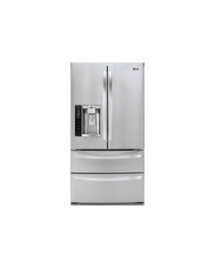 LG - 26.8 Cu. Ft. 4-Door French Door Refrigerator with Thru-the-Door Ice and Water - Stainless-Steel