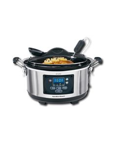 Hamilton Beach - Set & Forget Stay or Go 6-Quart Slow Cooker - Metallic