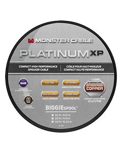 Monster - Platinum XP Clear Jacket MKIII 50' Compact Speaker Cable - Clear/Copper