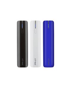 PNY - PowerPack 2600 USB Rechargeable External Batteries (3-Pack) - Black/White/Blue