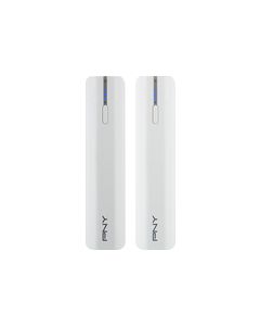 PNY - PowerPack 2600 USB Rechargeable External Batteries (2-Pack) - White