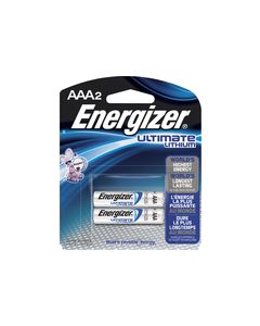 Energizer - Ultimate Lithium AAA Batteries (2-Pack) - Silver