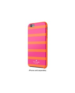 kate spade new york - Kinetic Stripe Hybrid Hard Shell Case for Apple® iPhone® 6 Plus - Pink/Orange