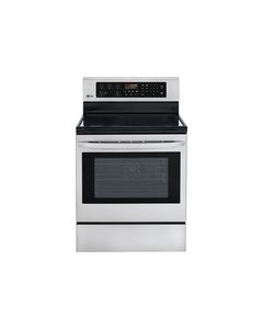 LG - 30" Self-Cleaning Freestanding Electric Convection Range - Stainless Steel