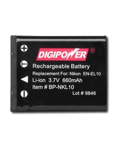 DigiPower - NKL10 Rechargeable Lithium-Ion Battery - Black