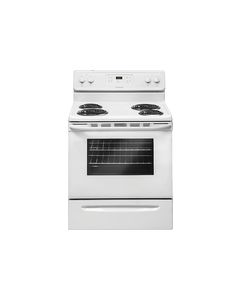 Frigidaire - 30" Self-Cleaning Freestanding Electric Range - White