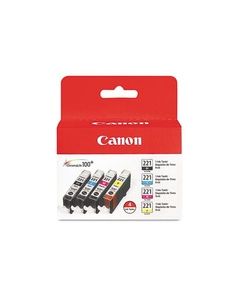 Canon - 221 4-Pack Ink Cartridges - Black/Cyan/Magenta/Yellow