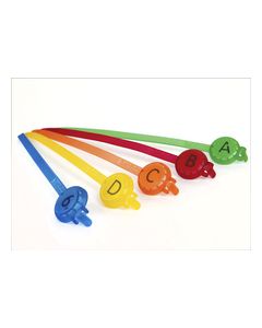 Dotz - Reusable Cord Straps (5-Count) - Red/Orange/Yellow/Blue/Green