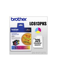 Brother - LC61CL 3-Pack Ink Cartridges - Cyan/Yellow/Magenta