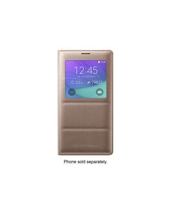 Samsung - S-View Flip Cover for Samsung Galaxy Note 4 Cell Phones - Bronze Gold