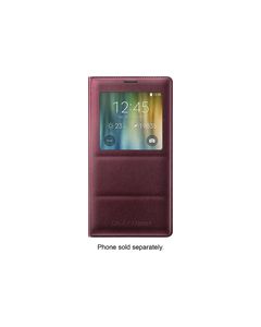 Samsung - S-View Flip Cover for Samsung Galaxy Note 4 Cell Phones - Plum Red