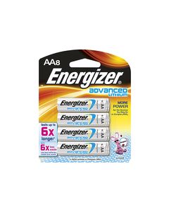 Energizer - Advanced Lithium AA Batteries (8-Pack) - Silver