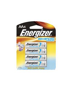 Energizer - Advanced Lithium AA Batteries (4-Pack) - Silver