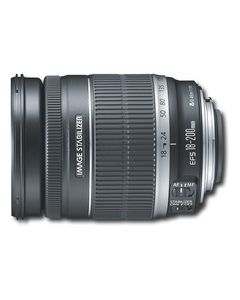 Canon - EF-S 18-200mm f/3.5-5.6 IS Standard Zoom Lens - Black