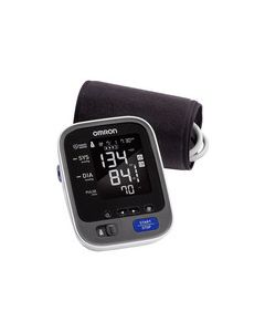 Omron - 10 SERIES CONNECTED Advanced Accuracy Upper Arm Blood Pressure Monitor - Gray/White/Black