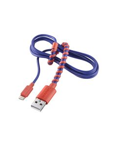 Modal - 4' Twist Micro USB Charge-and-Sync Cable - Aurora Red/Royal Blue