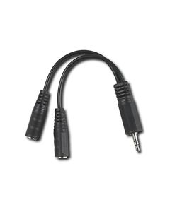 Dynex™ - Dual Mini Headphone Jack Adapter - Black