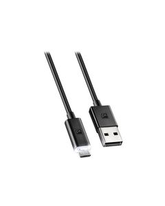 Platinum - 4' Touch On LED Micro USB Charge-and-Sync Cable - Black