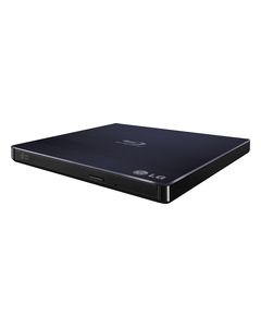 LG - 8x External USB 2.0 Blu-ray Disc Double-Layer DVD±RW/CD-RW Disc Rewriter - Black